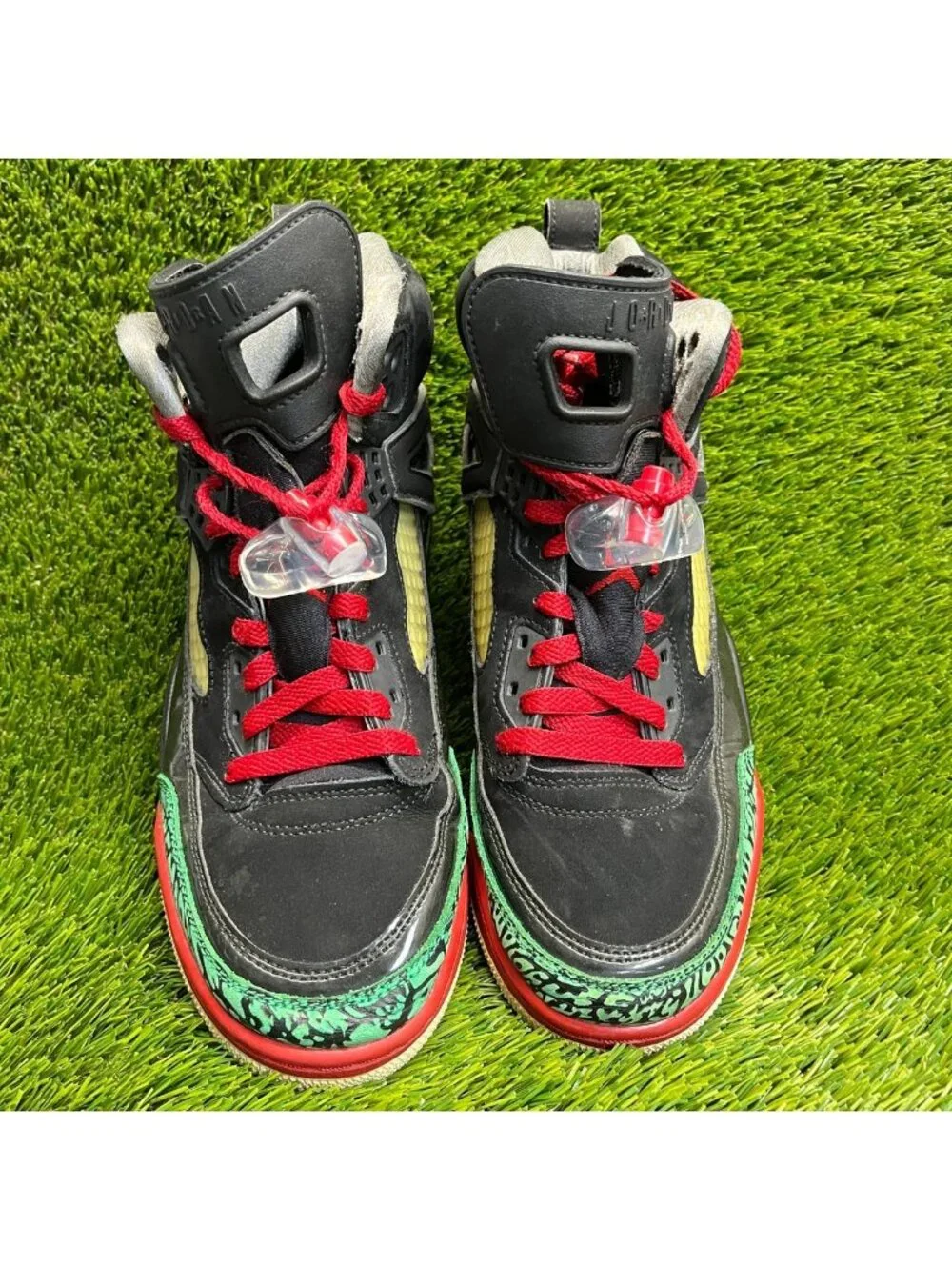 Nike Air Jordan Spizike Mens Size 9 Black Red Athletic Basketball Shoes Sneakers